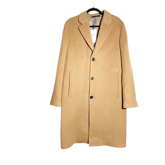 NWT THEORY Suffolk Single-breasted Overcoat In Elk Melange size M - Picture 4 of 10